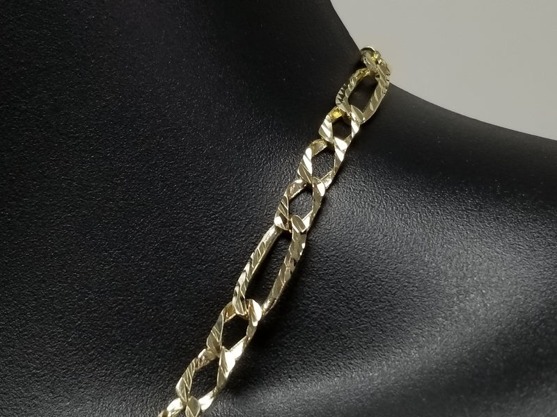 Chaine Gourmette Casting Coupe diamond cut 7MM en or 10K | Chain in gold 10K Diamond Cut 7MM-Gold Custom