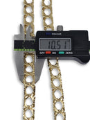 Cha?®ne gourmette coupe diamant 10K Nouveaut?© | Diamond Cut Chain in gold 10K new for men-Gold Custom