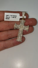 10k 1.94ct Diamond Cross NEW