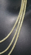 Chaîne de glace 10k 4,00mm coupe diamant 2 tonnes