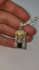 Jésus 1.08ct de diamants Or 10k NOUVEAU