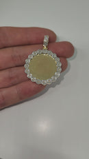 10k 0.55ct SI Diamond Memory Round Pendant With Big Stones