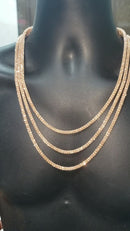 5mm chaîne de glace or rose 10k Nouveau