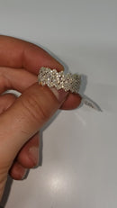 10k 10mm Bague Monaco 0.92ct Diamond Ring NEW