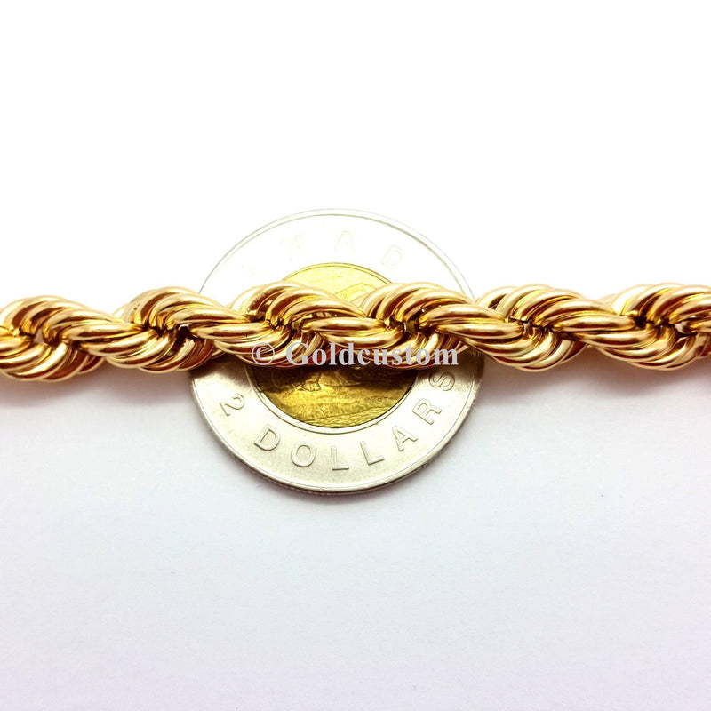 8MM 10K Semi Solid Rope Chain RC-009 - Main Image
