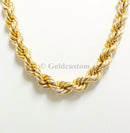 High Polish 10K Rope Chain Necklace 8MM Gold Men Yellow Solid Gold | Chaine Torsade de 8MM pour lui en or jaune 10K-Gold Custom