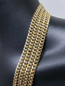 Miami Cuban Link Coupe Diamant 6.5mm Box Lock 10 Karat Gold | Men's Miami Cuban Link Chain 6.5mm in Yellow Gold 10kt MCD65-Gold Custom