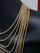 Rope Chain in 10 karat gold 2.5mm for men | Chaine ou torsade de 2.5mm pour homme en or 10K-Gold Custom